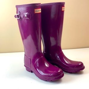 Hunter Original Kids Gloss Violet - Y5 - EUC